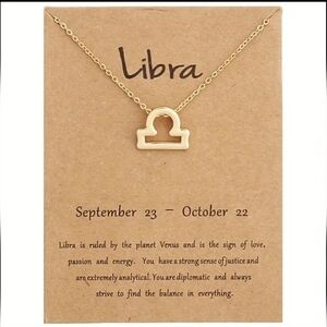 Libra Zodiac Symbol Pendant Necklace